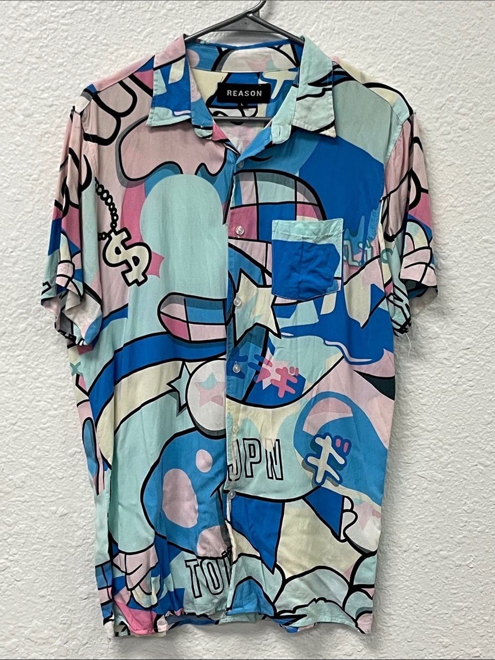 Reason Multicolor Graphic Casual Button Down Shirt
#1065